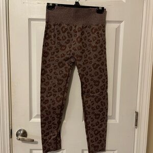 SHEIN Brown Leopard Print Leggings